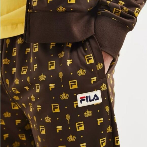 FILA for Urban Outfitters logo print track pants frees liner sz L mint condition - Picture 1 of 14